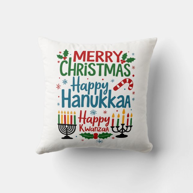 MERYY CHRISTMAS HAPPY KWANZA HAPPY HANUKAA KISSEN (Rückseite)