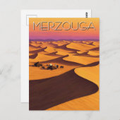 Merzouga Marokko Wüstenreise Postkarte (Vorne/Hinten)