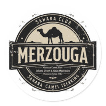 Merzouga Sahara Kamelritt Vintage-Abzeichen | Retr