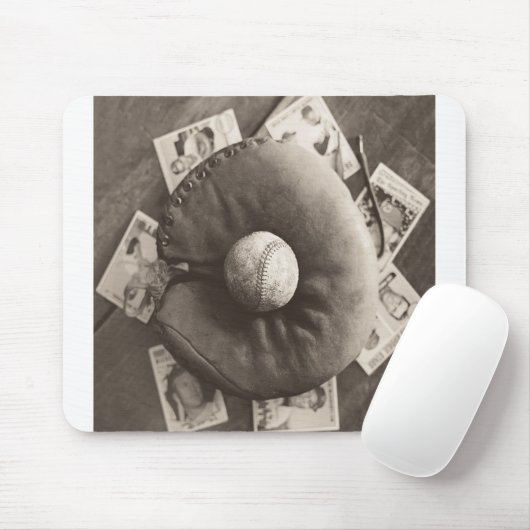 MES01BWD3 Baseball Cards.tif Mousepad (Mit Mouse)