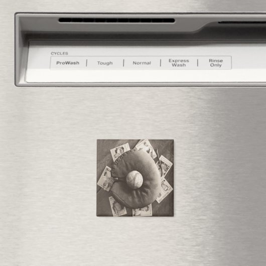 MES01BWD3 Baseball-Karten.tif Magnet (In Situ (Geschirrspüler))