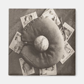 MES01BWD3 Baseball-Karten.tif Magnet (Vorne)