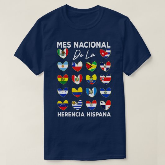 Mes Nacional De La Herencia Hispana Hispanic Herit T-Shirt (Design vorne)