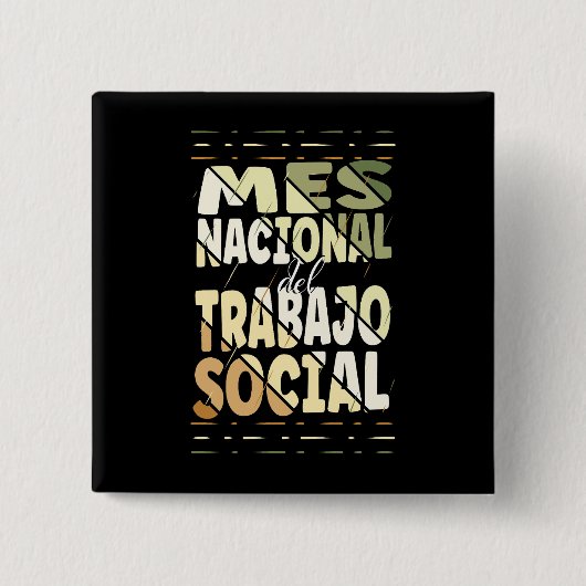 Mes Nacional del Trabajo Social Button (Vorderseite)