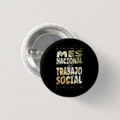 Mes Nacional del Trabajo Social Button (Vorne & Hinten)