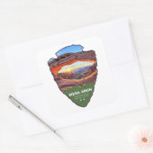 Mesa Arch Canyonlands National Park Arrowhead Quadratischer Aufkleber (Umschlag)