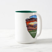 Mesa Arch Canyonlands National Park Arrowhead Zweifarbige Tasse (VorderseiteRechts)