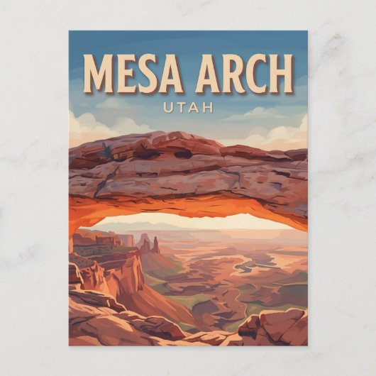 Mesa Arch Moab Utah Postkarte (Vorderseite)