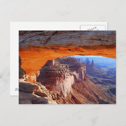 Mesa Arch Sunrise Postcard Postkarte (Vorne/Hinten)