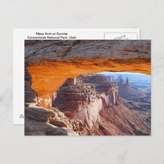 Mesa Arch Sunrise Postcard Postkarte (Vorne/Hinten)