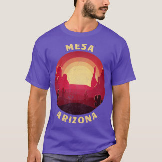 Mesa Arizona Desert Illustration Vintag Souvenir T-Shirt