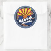 Mesa Arizona Fahne platzte rund Aufkleber (Tasche)