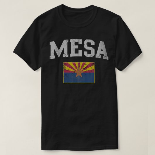 Mesa Arizona Flag Vintage Fade Paare T-Shirt (Design vorne)