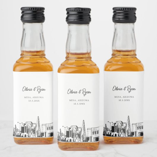 Mesa Arizona Gastgeschenk Willkommensgeschenk Cust Alkoholflaschenetikett (Flaschen)
