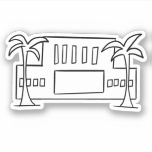 Mesa Arizona LDS Tempel einfache Kontur mormon  Aufkleber