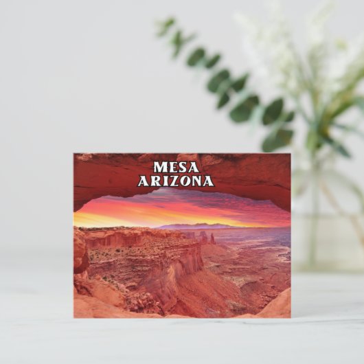 Mesa Arizona Postkarte für Souvenir (Stehend Vorderseite)