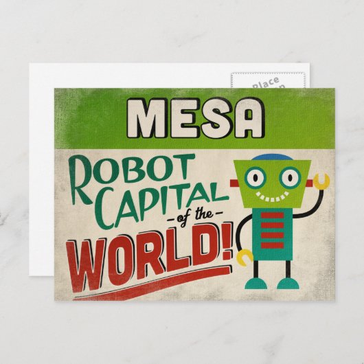 Mesa Arizona Robot - Funny Vintag Postkarte (Vorne/Hinten)
