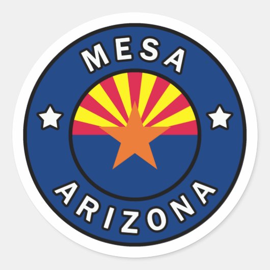 Mesa Arizona Runder Aufkleber (Vorderseite)