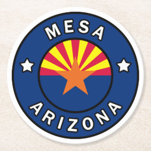 Mesa Arizona Runder Pappuntersetzer