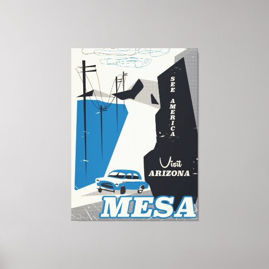 Mesa Arizona Vintages Reiseplakat Leinwanddruck (Vorderseite)