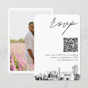 Mesa Arizona Wedding RSVP QR Code Small Begleitkarte