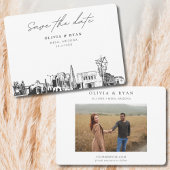 Mesa Arizona Wedding Skyline Save the Date Einladung