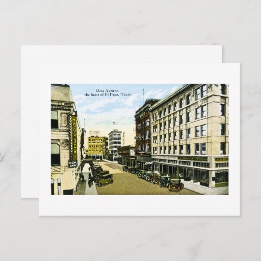 Mesa Avenue, El Paso, Texas Postkarte (Vorne/Hinten)