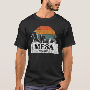 Mesa AZ Arizona Vintager Sonnenuntergang Kakteen d T-Shirt