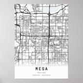Mesa City Map Poster (Vorne)