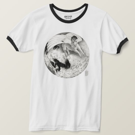 Mesa Pegasus und Nightmare Yin Yang T-Shirt (Design vorne)