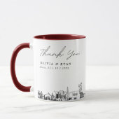 Mesa Skyline Sketch Simple Custom Wedding Tasse (Links)