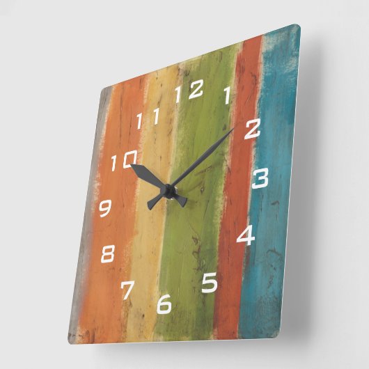 Mesa Strata I Quadratische Wanduhr (Winkel)