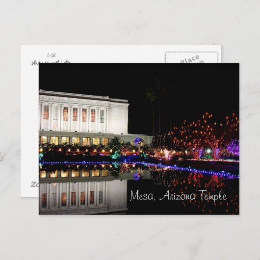 Mesa Temple Lichter Postkarte (Vorne/Hinten)