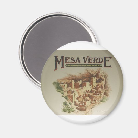 Mesa Verde Anasazi Dwellings Magnet (Vorderseite/Rückseite)