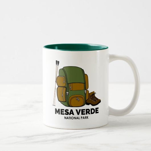 Mesa Verde National Park Backpack Zweifarbige Tasse (Rechts)