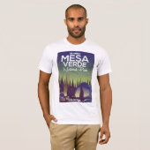 Mesa Verde National Park Camping Reiseplakat T-Shirt (Vorne ganz)