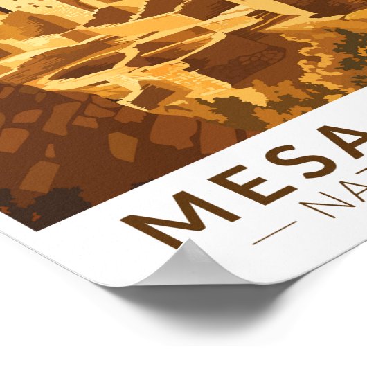 Mesa Verde National Park Cliff Palace Reisen Poster (Ecke)