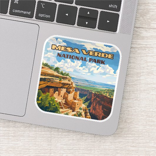 Mesa Verde National Park Colorado Cliff House Aufkleber (Detail)