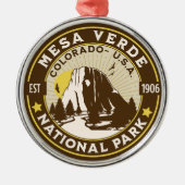 Mesa Verde National Park Desert Landscape Ornament Aus Metall (Vorne)