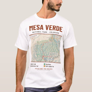 Mesa Verde National Park Trail Map T-Shirt - Hell