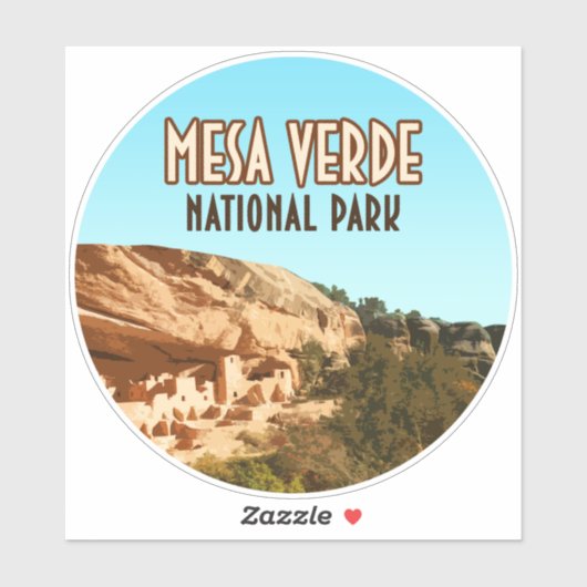 Mesa Verde Nationalpark Colorado Aufkleber (Blatt)