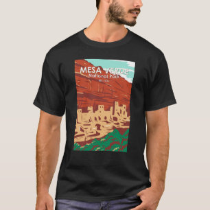 Mesa Verde Nationalpark Colorado Farbige Vintage-A T-Shirt
