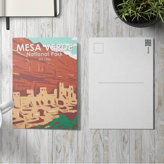 Mesa Verde Nationalpark Colorado Vintag Postkarte