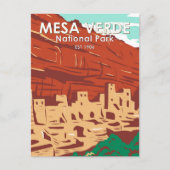Mesa Verde Nationalpark Colorado Vintag Postkarte (Vorderseite)