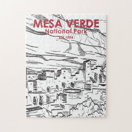 Mesa Verde Nationalpark Colorado Vintag Puzzle