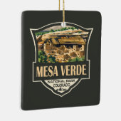 Mesa Verde Nationalpark Illustration Kunst, Dichtu Keramikornament (Rechts)