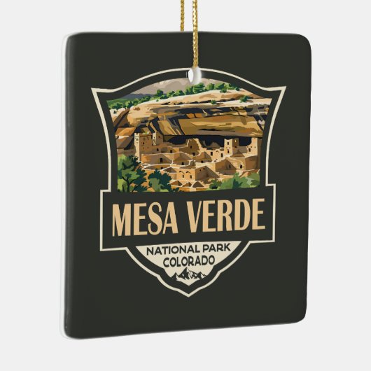 Mesa Verde Nationalpark Illustration Kunst, Dichtu Keramikornament (Rechts)