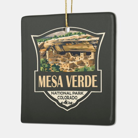 Mesa Verde Nationalpark Illustration Kunst, Dichtu Keramikornament (Links)