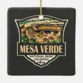 Mesa Verde Nationalpark Illustration Kunst, Dichtu Keramikornament (Rückseite)