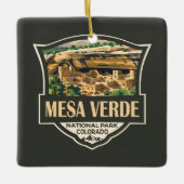 Mesa Verde Nationalpark Illustration Kunst, Dichtu Keramikornament (Vorderseite)